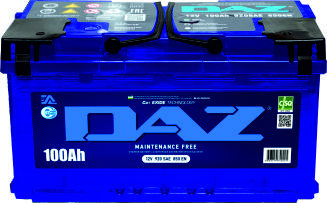 Аккумулятор DAZ 100Ач 900А 12V прямая полярность Евро(К) UZ размер 353*175*190