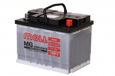 Аккумулятор MOLL MG Standard 12V 55Ач 490А оп (242*175*190)