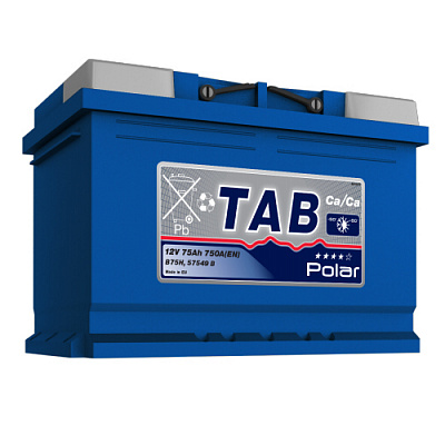 Аккумулятор 75Ач 750А 12V оп Евро(К) - TAB Polar Blue - 278*175*190