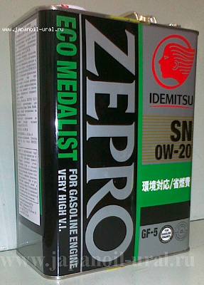 Масло моторное Idemitsu ZEPRO ECO Medalist (мет. банка) 0W20, 4л