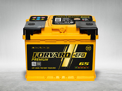 Аккумулятор FORVARD EFB 65Ач 750А 12V обратная полярность низкий Евро(К)-/242*175*175